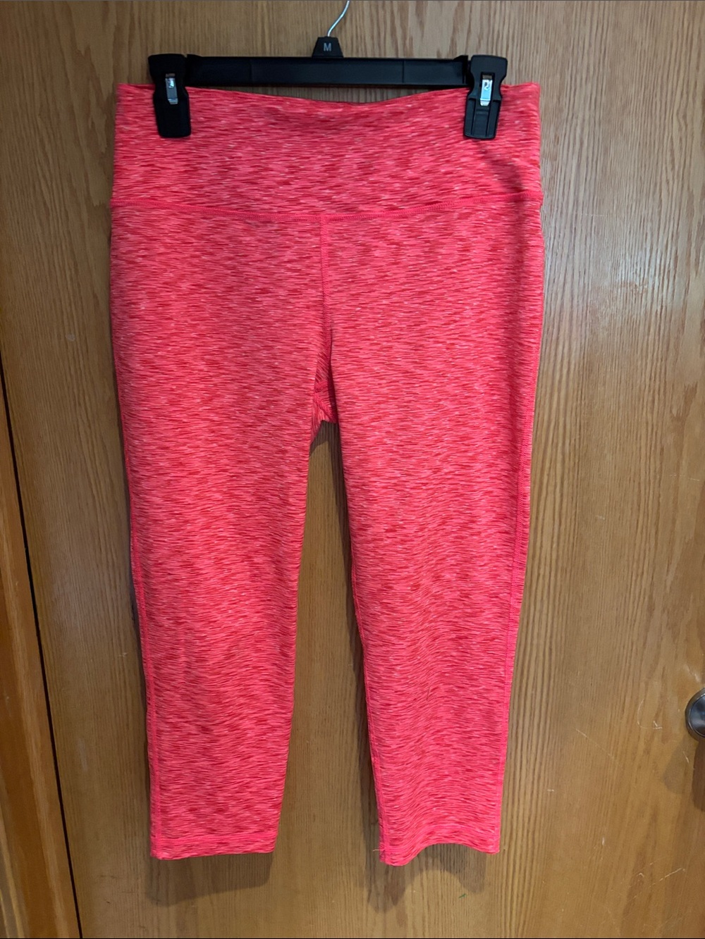 90 Degree by Reflex, bright red/pink hue
Capri Workout Leggings, M